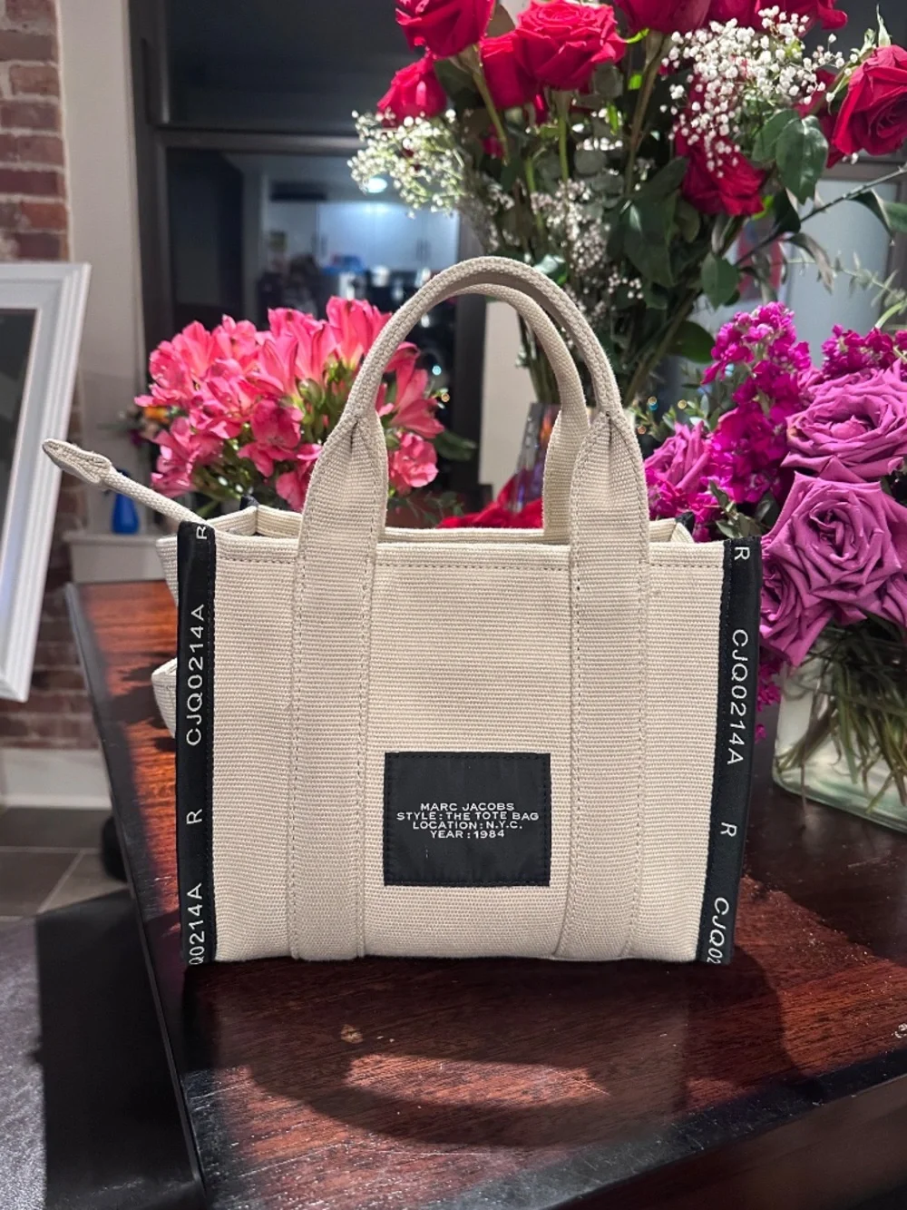 THE JACQUARD SMALL TOTE BAG - Picture 2 of 6